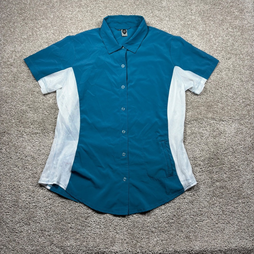 Club Ride Womens XL Teal Blue Short Sleeve Cycling Jersey Snap Zip MTB
Mesh